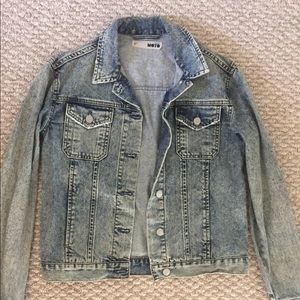 Topshop denim moto jacket